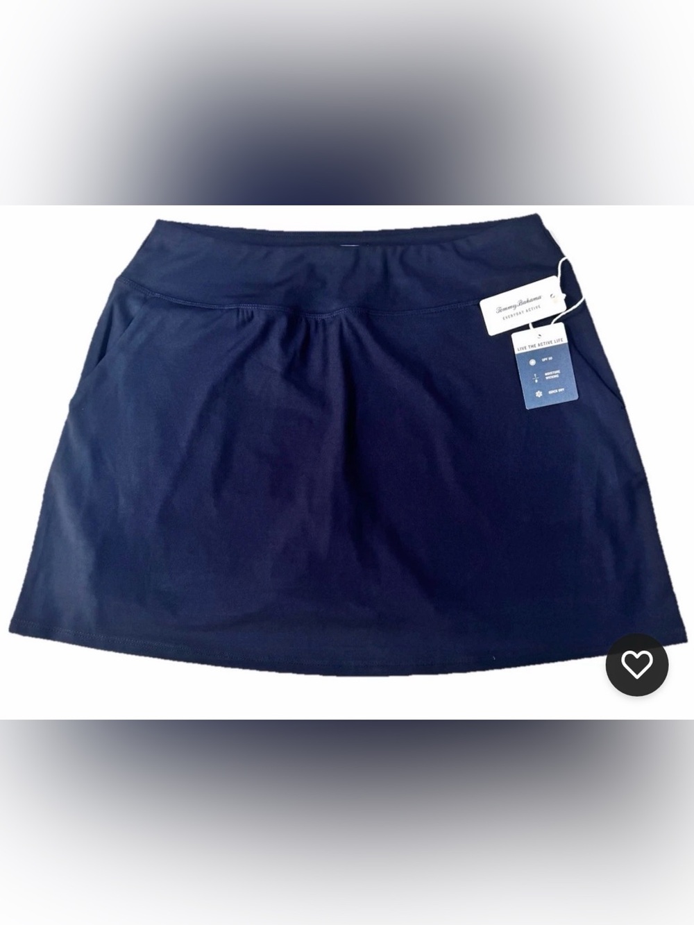 NWT Tommy Bahama Active Golf Skort Skirt XL Navy Blue Pockets F Everyday